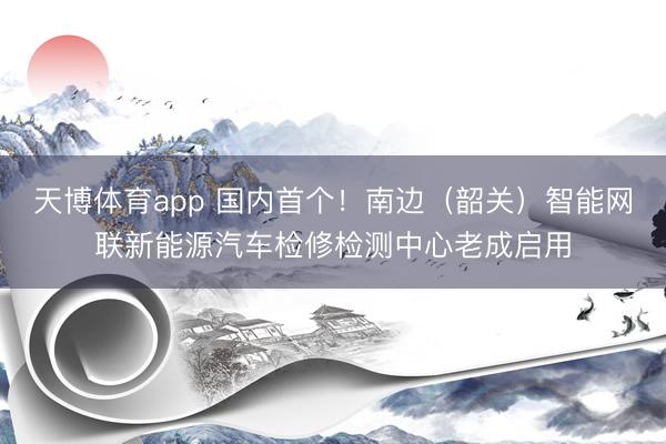 天博体育app 国内首个！南边（韶关）智能网联新能源汽车检修检测中心老成启用