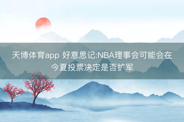 天博体育app 好意思记:NBA理事会可能会在今夏投票决定是否扩军